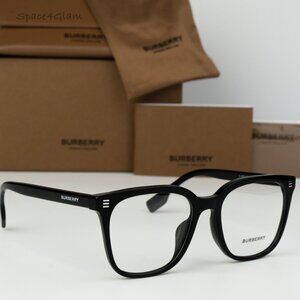 BRAND NEW Burberry BE2361D 3001 Black Demo Square Unisex Eyeglasses BE 2361D
